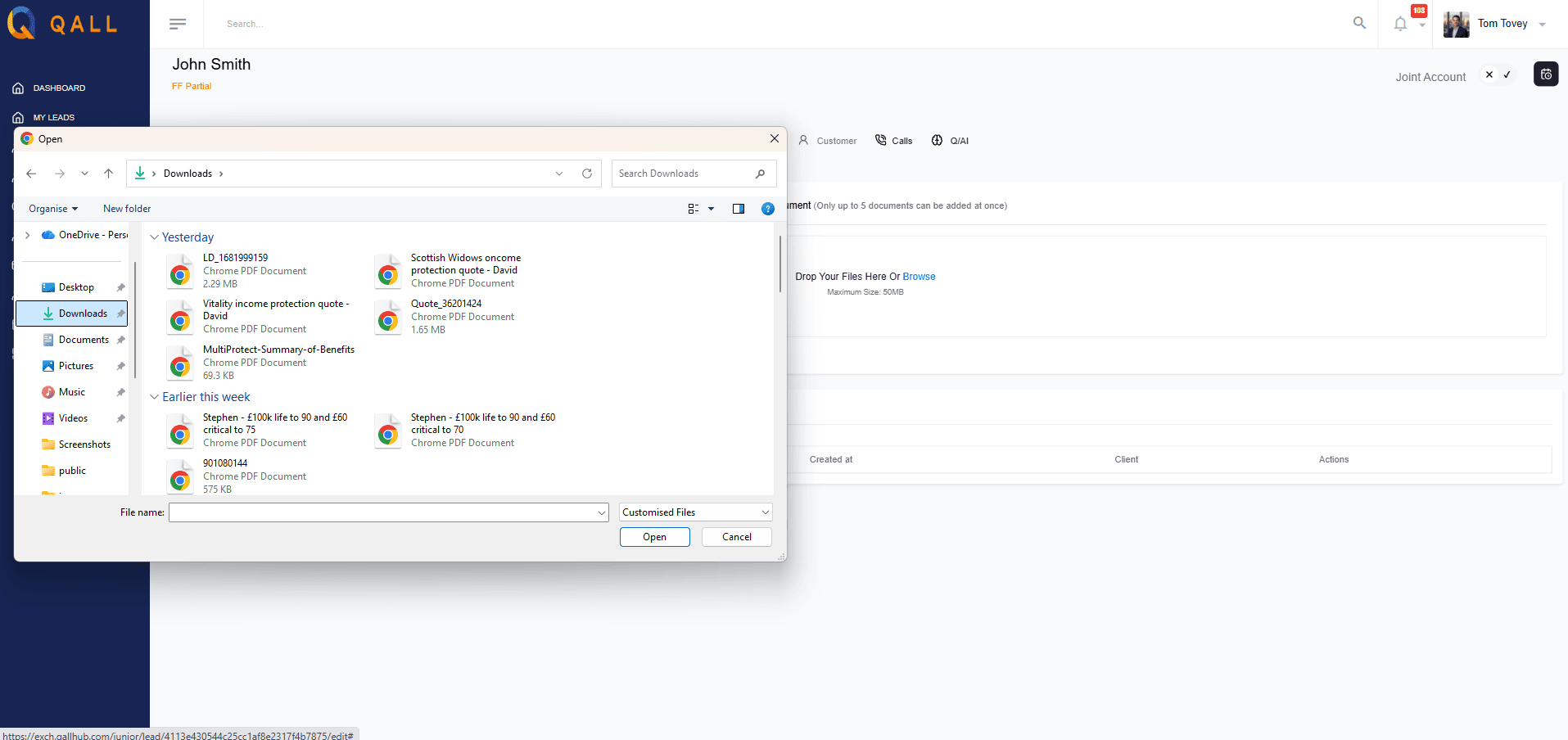 Add a Client — step 03: Attach supporting documents